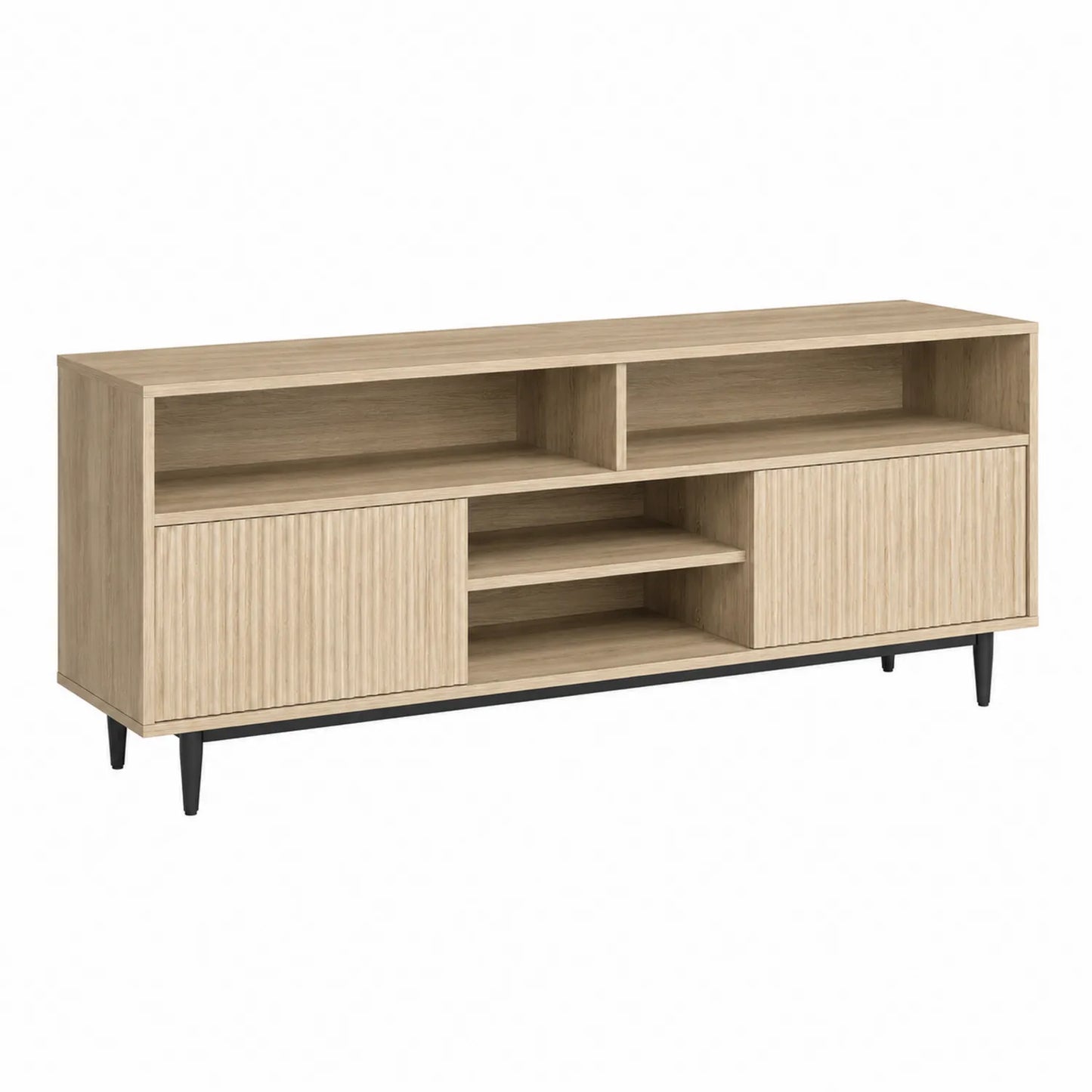 TV-Schrank Holzfurnier mit Regalfächern 150x40x60 cm