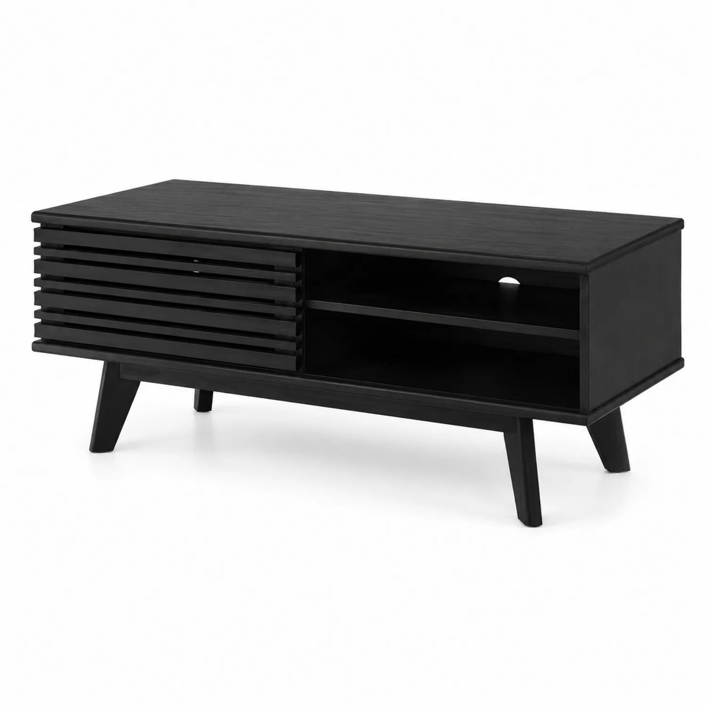 TV-Tisch Holz Schwarz 120x40x50 cm