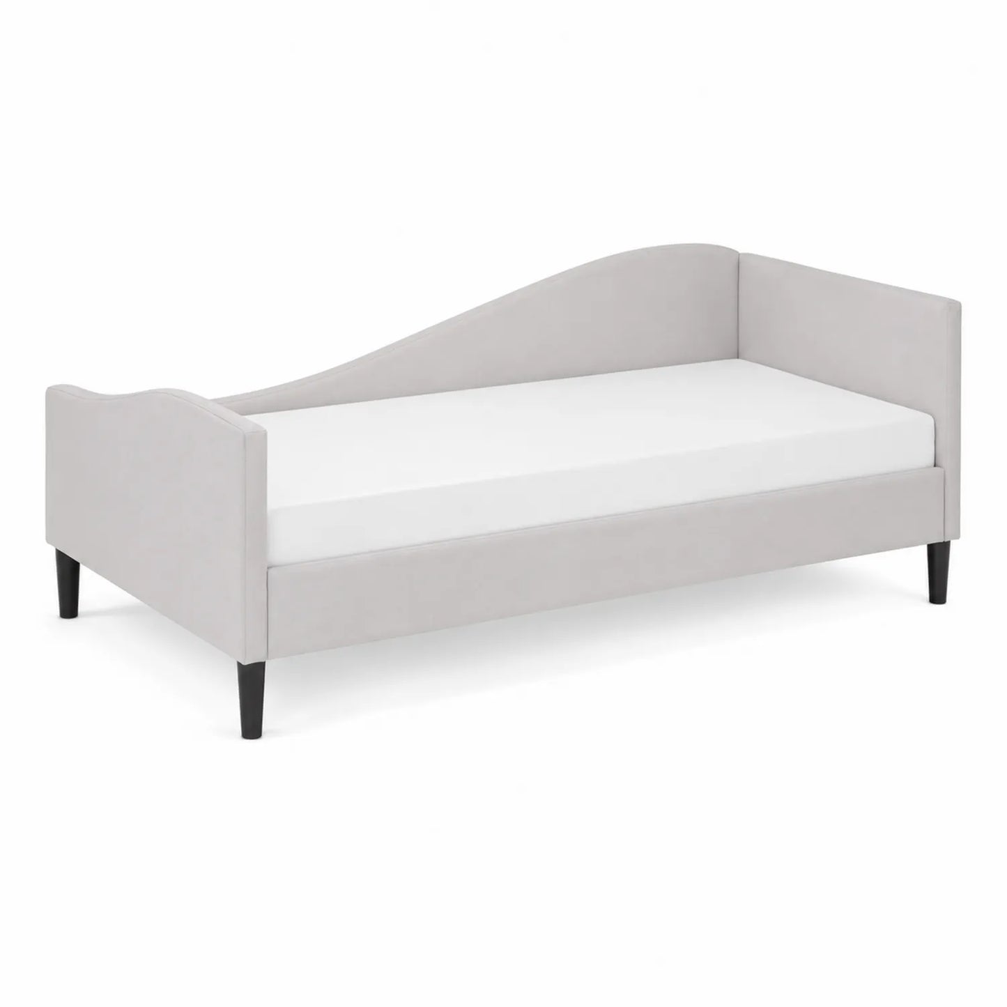 Tagesbett Holz Stoff Beige 200x90 cm