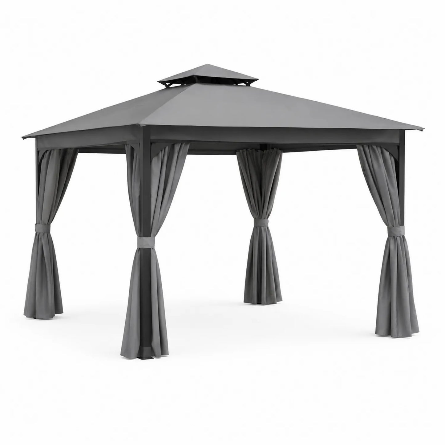 Pavillon Stahl Polyester Anthrazit 3x3m