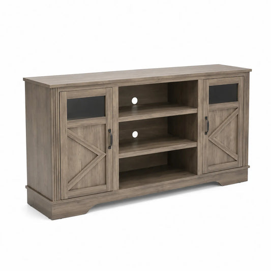 Holz TV-Schrank mit Türen und Regalen