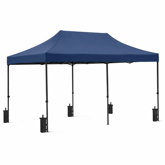 Faltpavillon Aluminium Blau 3x6m