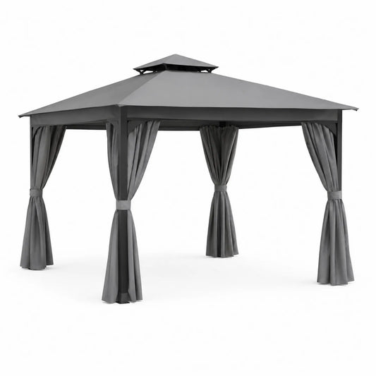 Pavillon Stahl Polyester Anthrazit 3x3m
